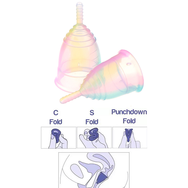 1 sztuk kobiety kolorowy kubek – Menstrual Cup Silicone recenzja i cena
